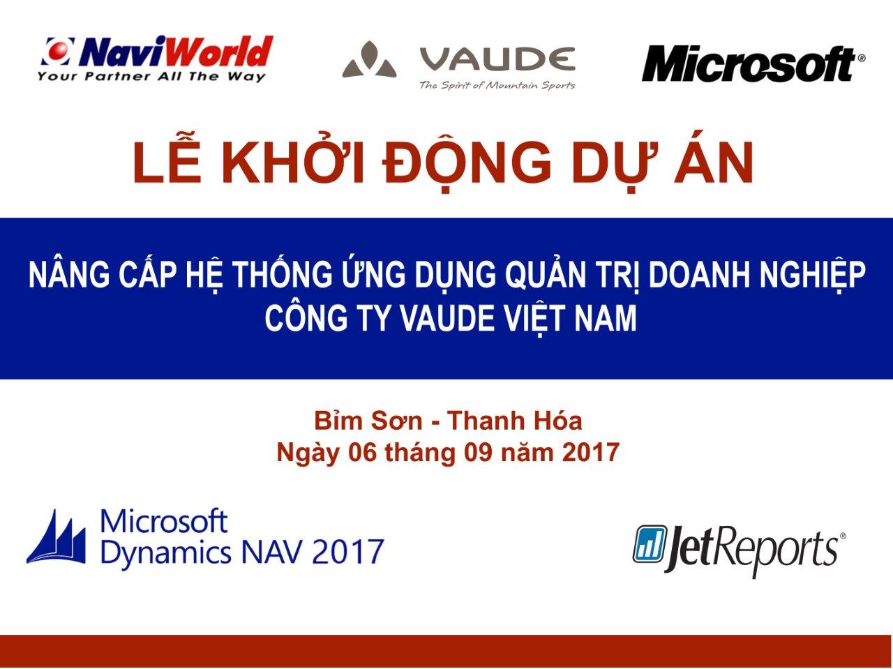 Lễ khởi động dự án nâng cấp hệ thống ERP - DYNAMIC NAV 2017