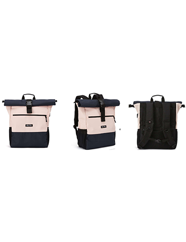 ELA MO ROLLTOP BACKPACK - PINK'N'BLUE